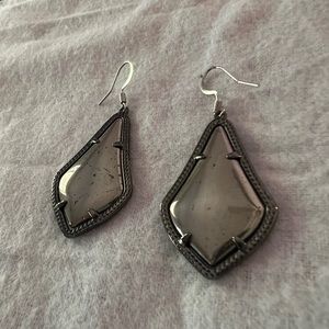 Gunmetal silver Kendra Scott earrings